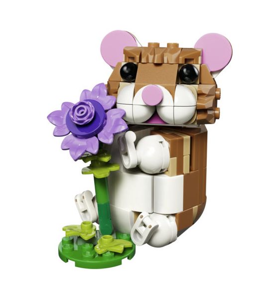 Niedlicher Hamster mit Blume 
