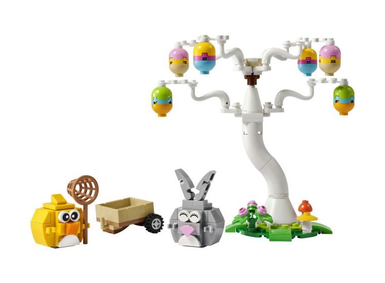 Osterhase und Ostereiersuche 