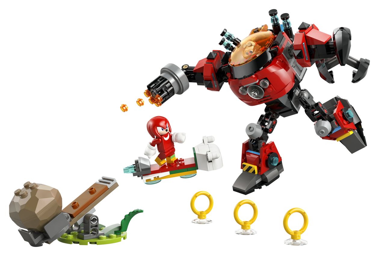 Sonic the Hedgehog Knuckles vs. Dr. Eggmans Egg Crusher Mech Bauset 350 Teile  (Mehrfarbig) 