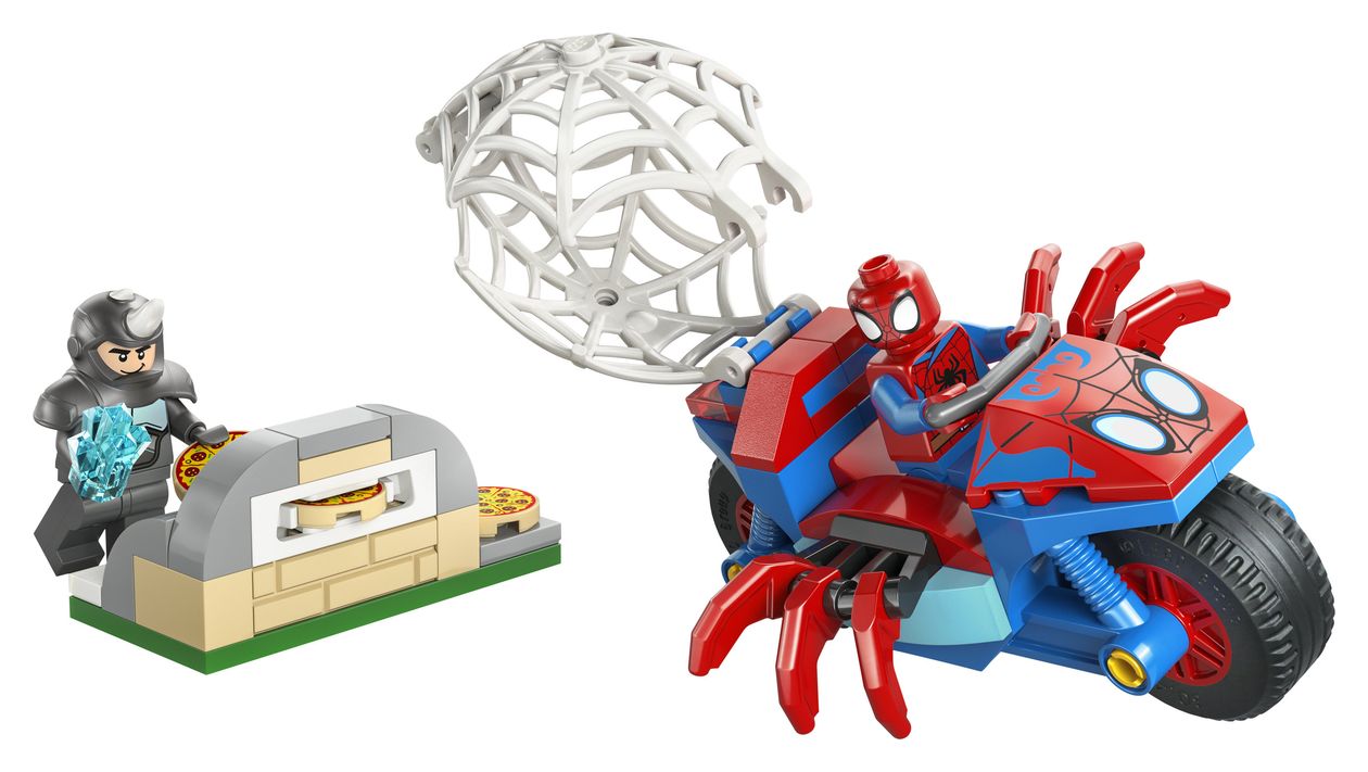 Spidey auf Motorrad vs. Rhino 