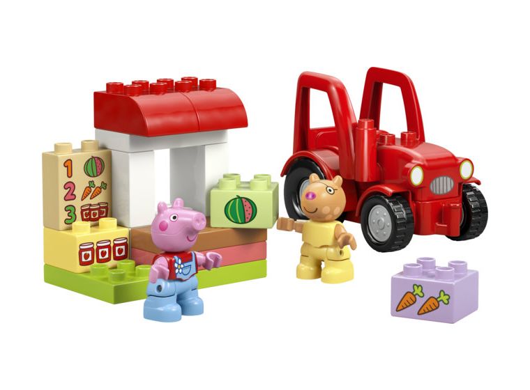 Traktor und Marktstand 