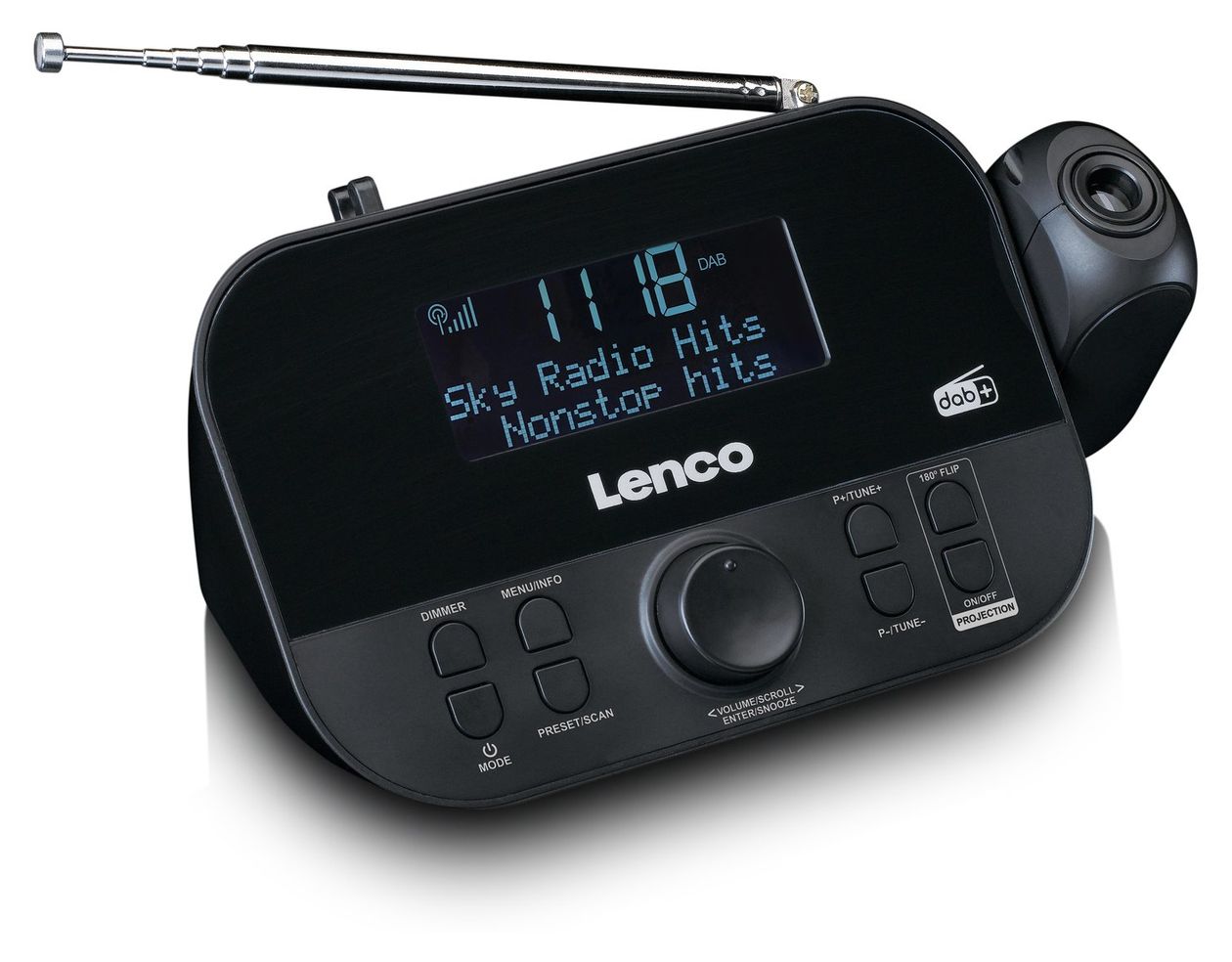 CR-615 DAB+, FM Radio Uhr  (Schwarz) 