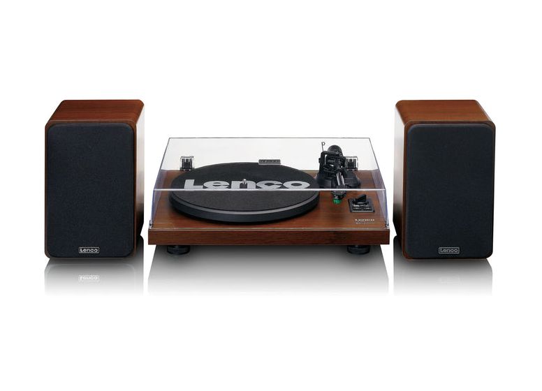 LS-600 Audio-Plattenspieler mit Riemenantrieb  (Schwarz, Holz) 