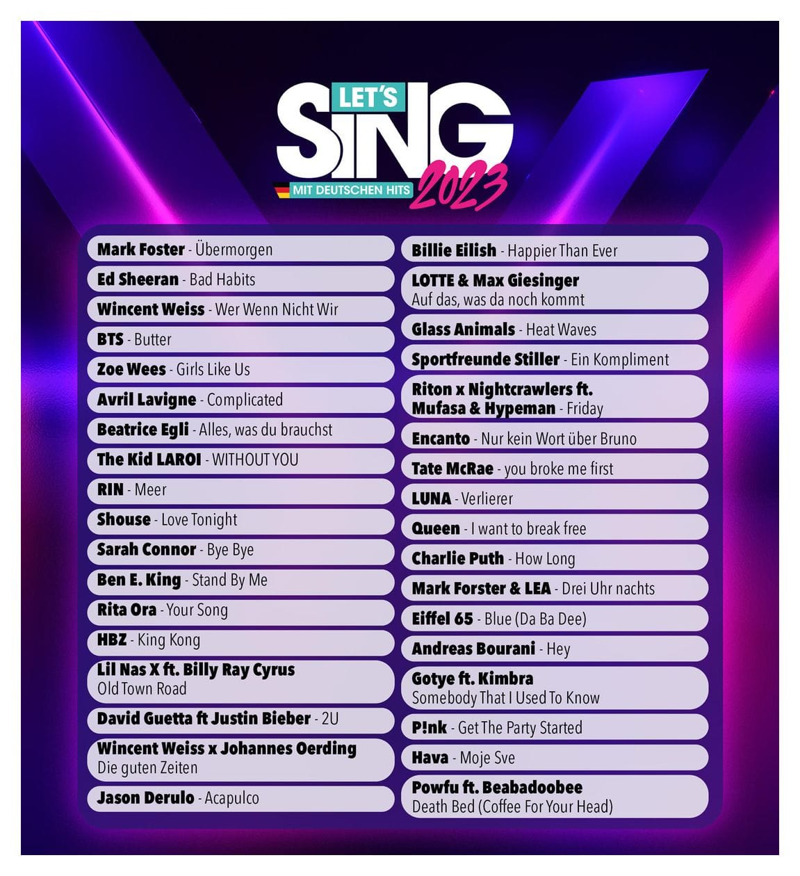 Let's Sing 2023 German Version [+ 2 Mics] (PlayStation 5) 