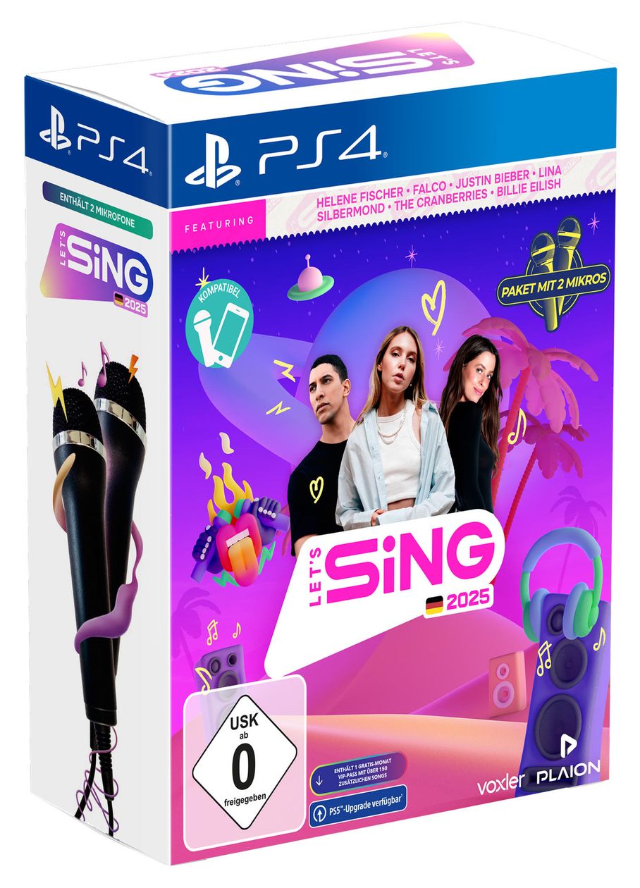 Let's Sing 2025 German Version [+ 2 Mics] (PlayStation 4) 