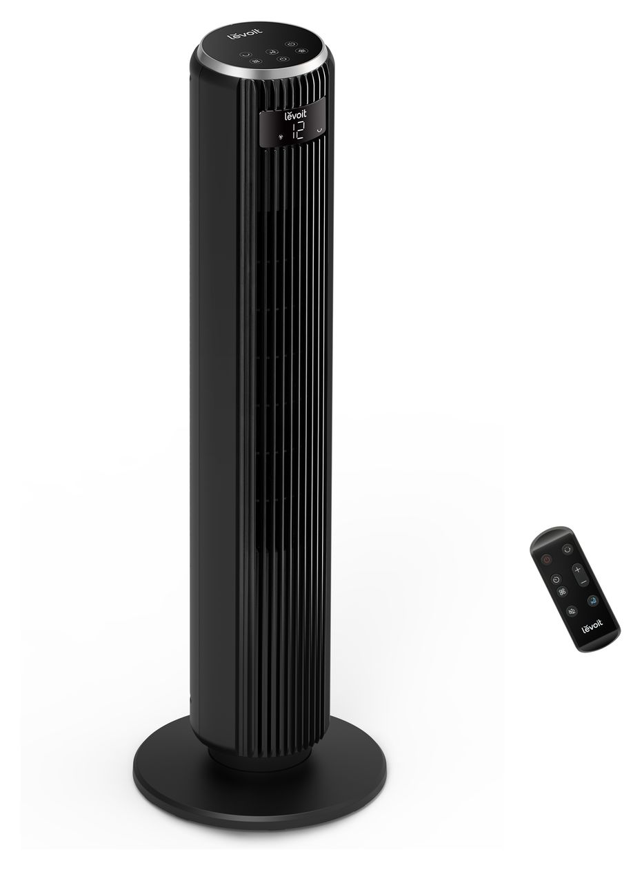TempSense 36 DC Turmventilator Stand 20 dB  (Schwarz) 
