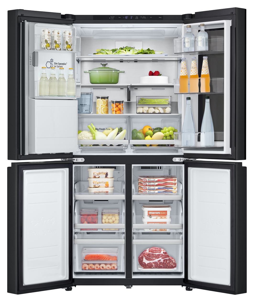 GMG761EPAE Side-by-Side Kühl-/ Gefrierkombination 288 l / 220 l 314 kWh 1757 mm x 835 mm  (Schwarz) 