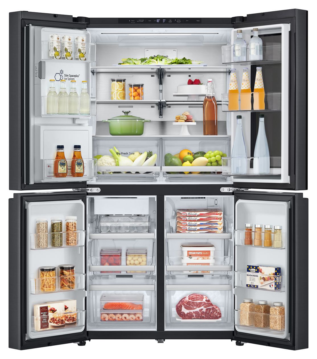 GMG960EVEE Side-by-Side Kühl-/ Gefrierkombination French Door 364 l / 274 l 359 kWh NoFrost 1792 mm x 914 mm  (Schwarz) 