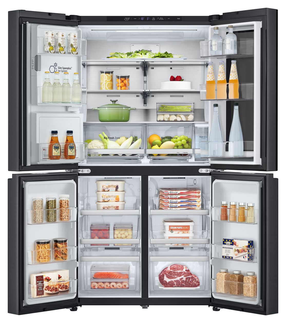 GMG961EVKE Side-by-Side Kühl-/ Gefrierkombination 363 l / 274 l 354 kWh NoFrost 1792 mm x 914 mm  (Schwarz, Graphit) 