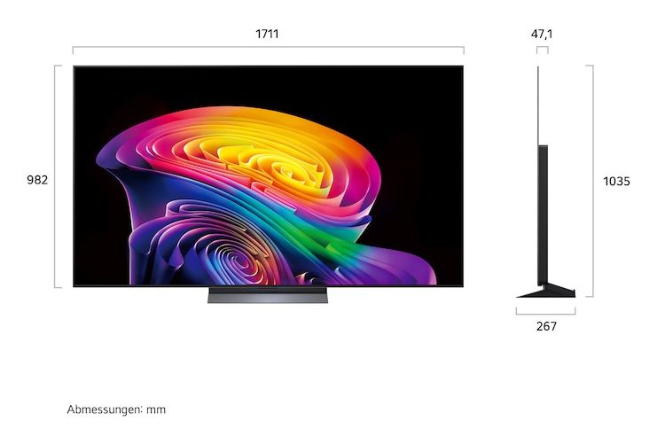 OLED77C69LB OLED 195,6 cm (77 Zoll) Fernseher 4K Ultra HD VESA 300 x 200 mm 