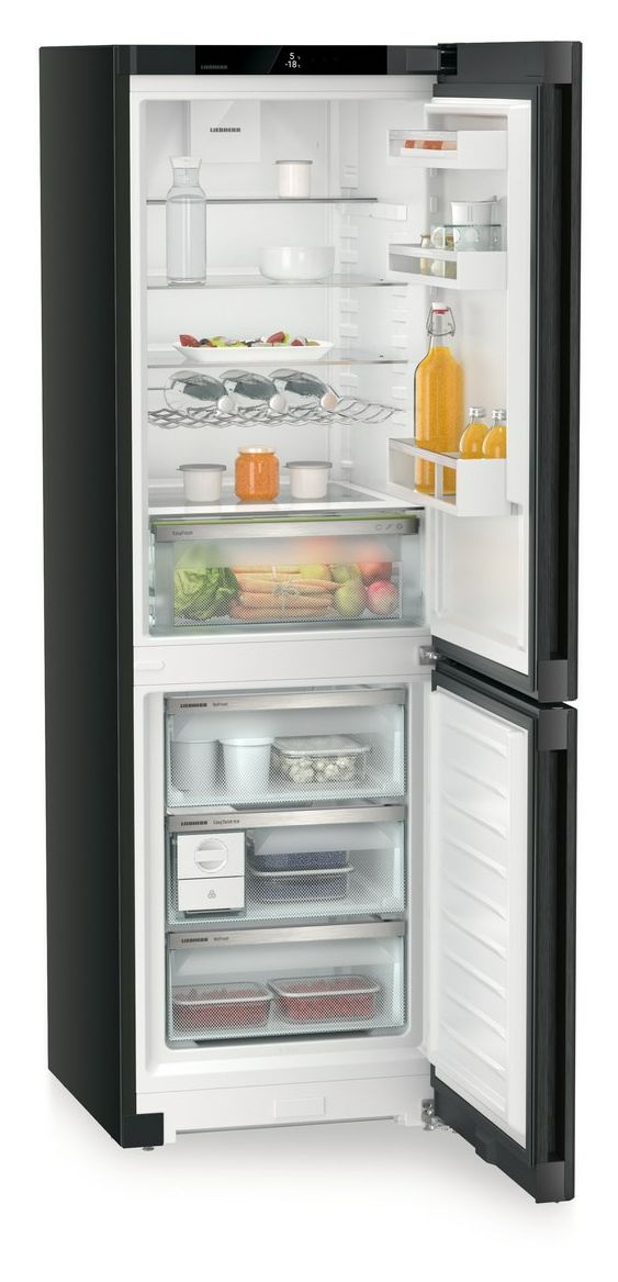 CNbdb5223-22 227 l / 103 l Kühl-Gefrierkombi freistehend NoFrost 128 kWh Jahr  (Schwarz) 