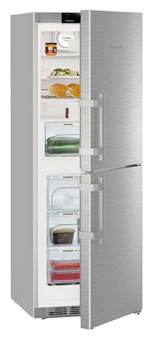 CNef3735-21 172 l / 104 l Kühl-Gefrierkombi freistehend NoFrost 191 kWh Jahr  (Silber) 