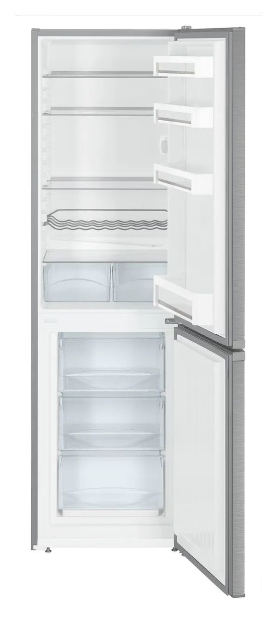 CUefe3331-26 212 l / 84 l Kühl-Gefrierkombi freistehend 224 kWh Jahr  (Silber) 