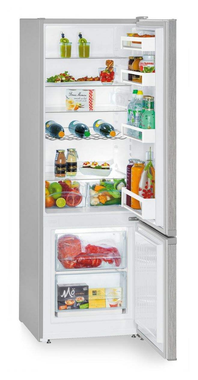 CUele2831-26 212 l / 54 l Kühl-Gefrierkombi freistehend 192 kWh Jahr  (Silber) 