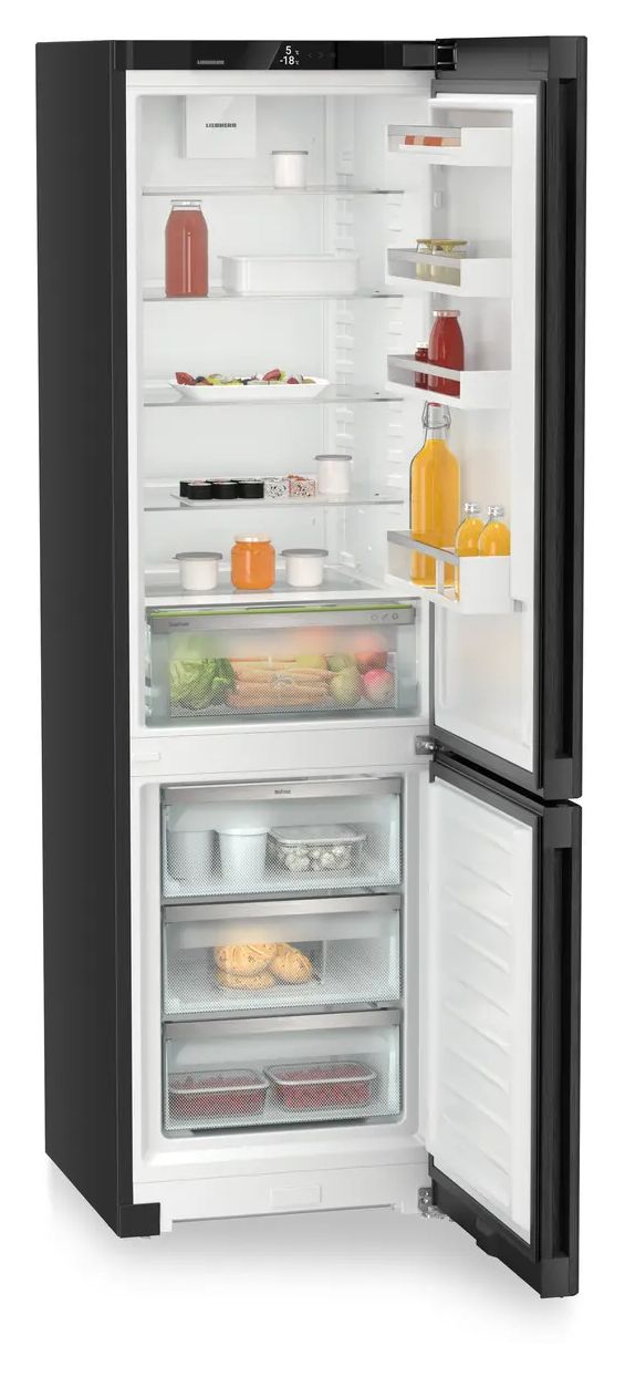 KGNbdc2063 268 l / 103 l Kühl-Gefrierkombi freistehend NoFrost 162 kWh Jahr  (Schwarz) 