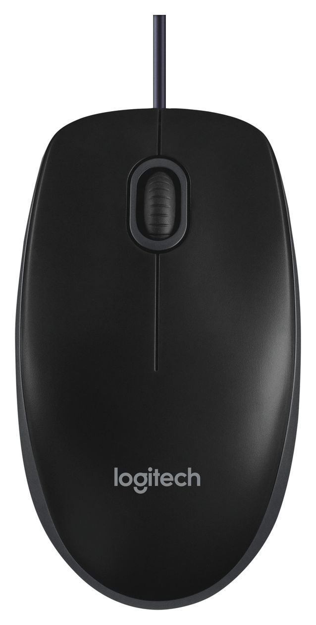B100 800 DPI Büro Maus Optisch  (Schwarz) 