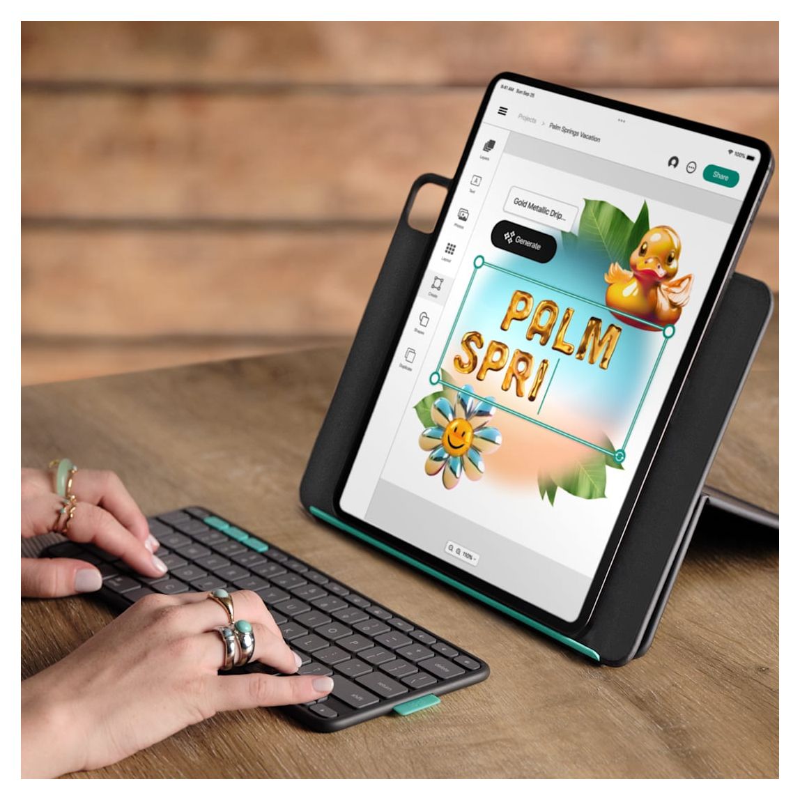 Flip Folio Tastatur für Apple iPad Pro 13-inch (M4), iPad Air 13-inch (M2 & M3) Stoßfest, Kratzresistent mit Magnetisch  (Graphit) 