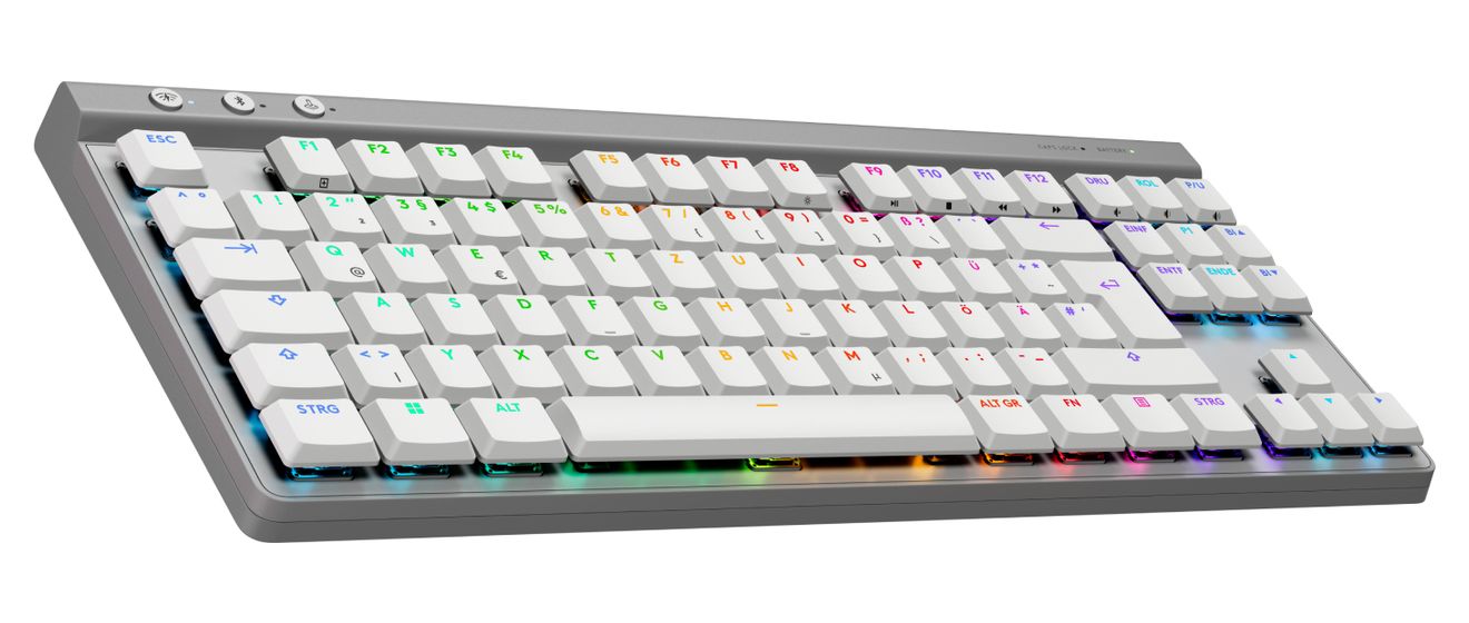 G515 RGB-LED Gaming Tastatur RF Wireless + Bluetooth 2.4 GHz  (Weiß) 