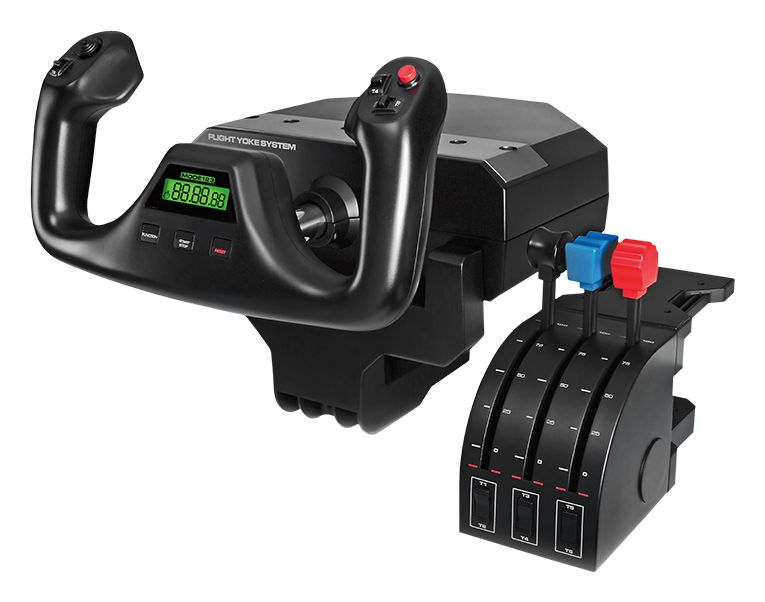Pro Flight Yoke System Analog / Digital Flugsimulation für PC  (Schwarz) 