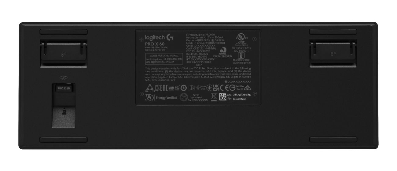 Pro X 60 RGB-LED Gaming Tastatur RF Wireless + Bluetooth 2.4 GHz  (Schwarz) 