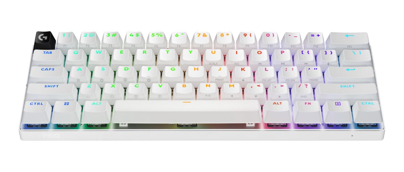 Pro X 60 RGB-LED Gaming Tastatur RF Wireless + Bluetooth 2.4 GHz  (Weiß) 