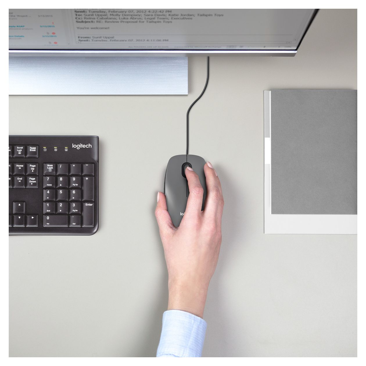 M100 1000 DPI Büro Maus Optisch  (Schwarz) 