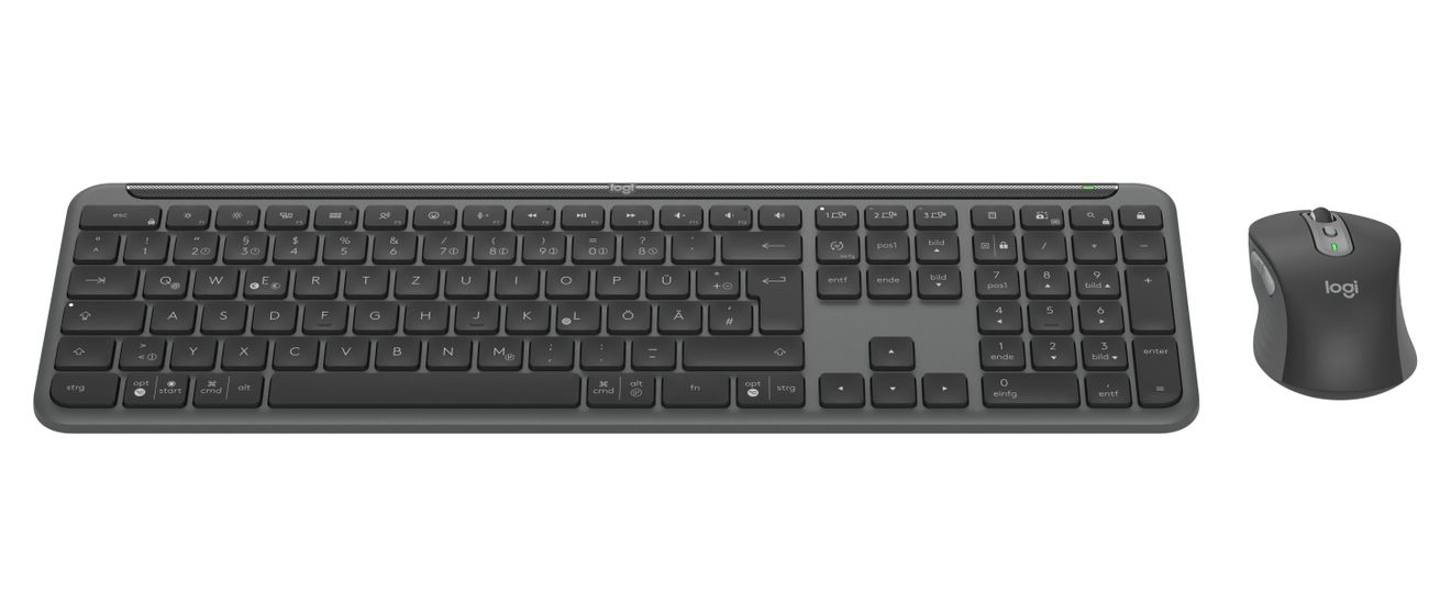 MK950 Signature Slim Büro Tastatur RF Wireless + Bluetooth 2.4 GHz  (Graphit) 