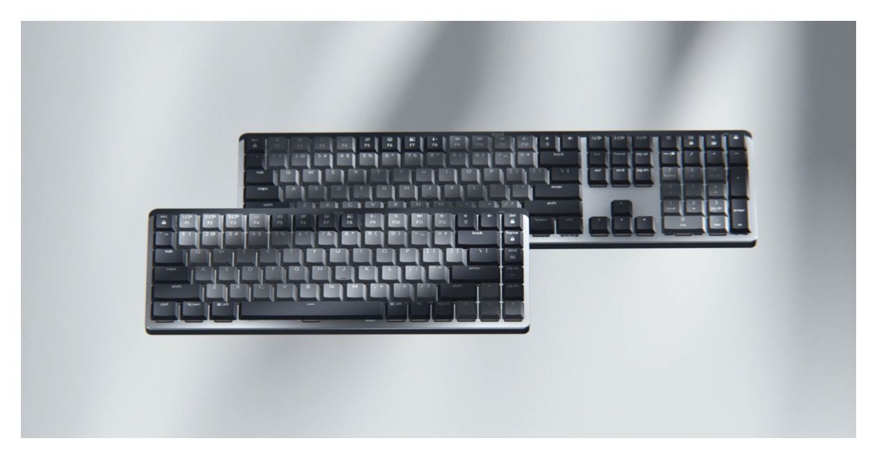 MX Mechanical LED Büro Tastatur RF Wireless + Bluetooth 2.4 GHz  (Graphit) 