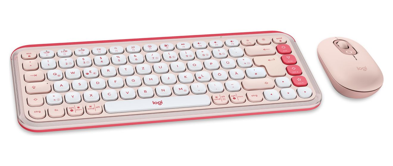 POP Icon Combo Universal Tastatur Bluetooth  (Rose) 