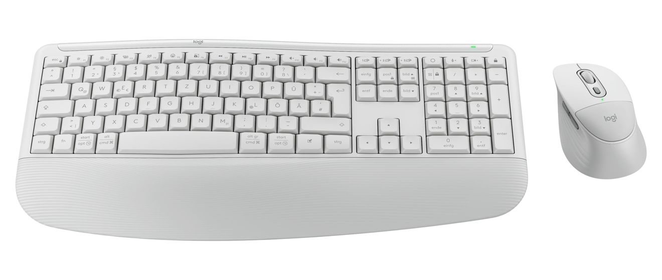 MK880 Signature Comfort Plus Combo Universal Tastatur RF Wireless + Bluetooth 2.4 GHz  (Weiß) 