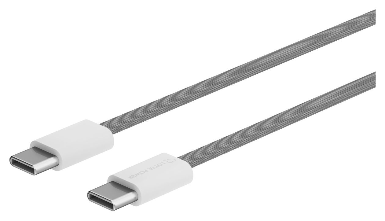 Magnetisches Ladekabel 0,48 Gbit/s Stecker Rundkabel USB C auf USB C bis 100 W 1,5 m  (Grau) 