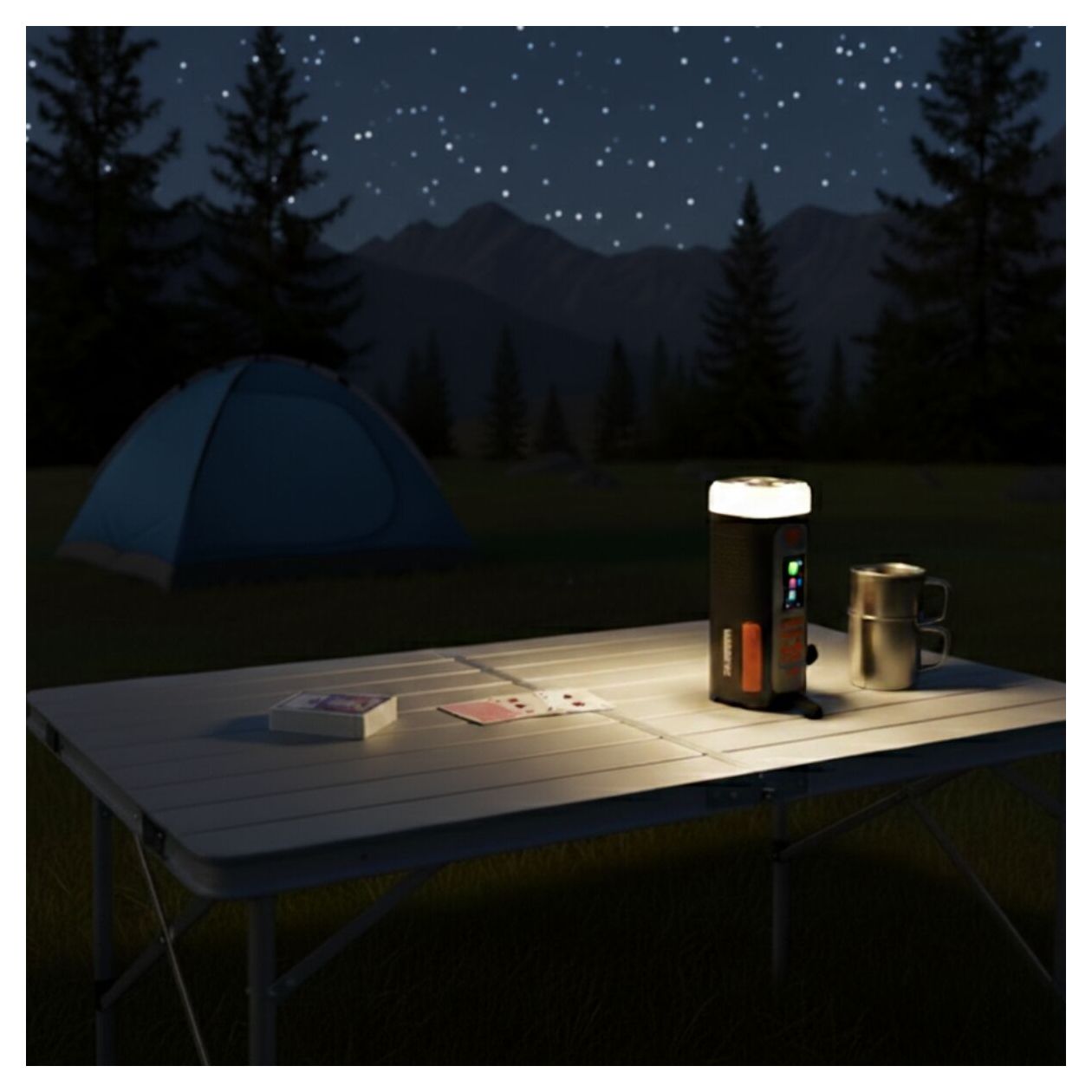 RESQ200 Kurbelradio Bluetooth DAB, DAB+, FM Radio Tragbar IPX3  (Schwarz) 