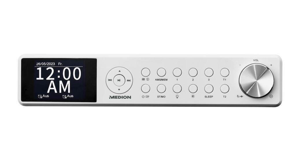 Life P66750 Bluetooth DAB+, PLL, UKW Radio Uhr  (Weiß) 