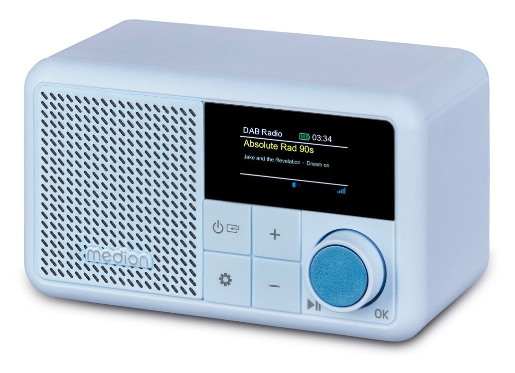 Life S66822 Bluetooth DAB+, UKW Radio Tragbar IPX1  (Aqua-Farbe) 