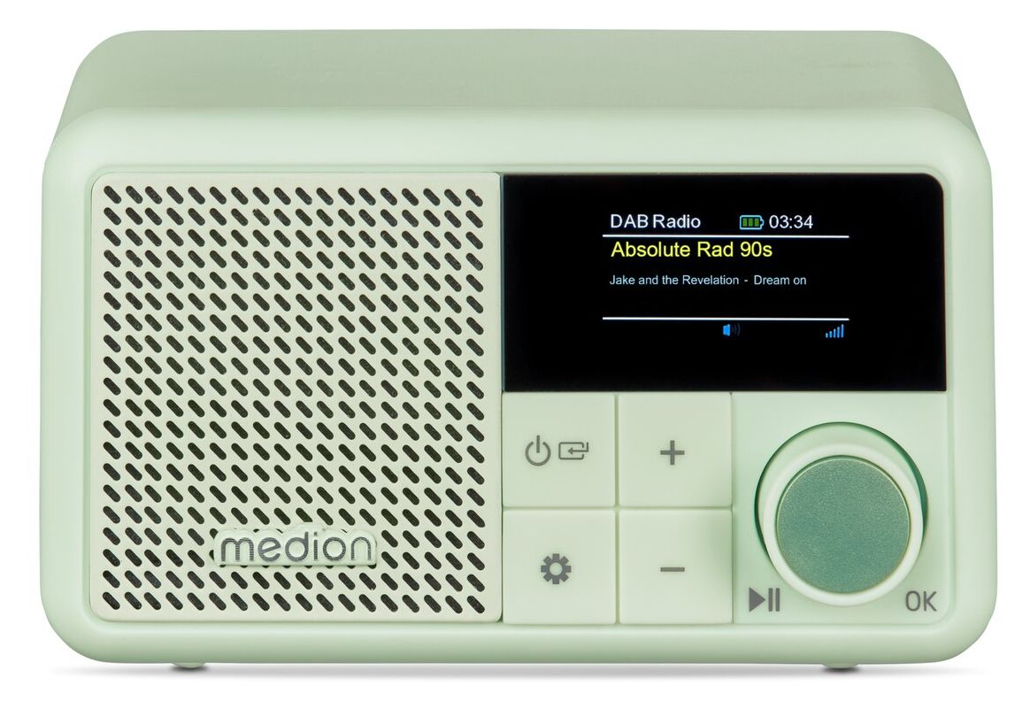 Life S66822 Bluetooth DAB+, UKW Radio Tragbar IPX1  (Grün) 