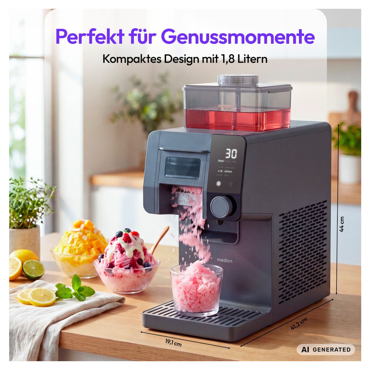 MD 100183 1,8 l Eismaschine 200 W 