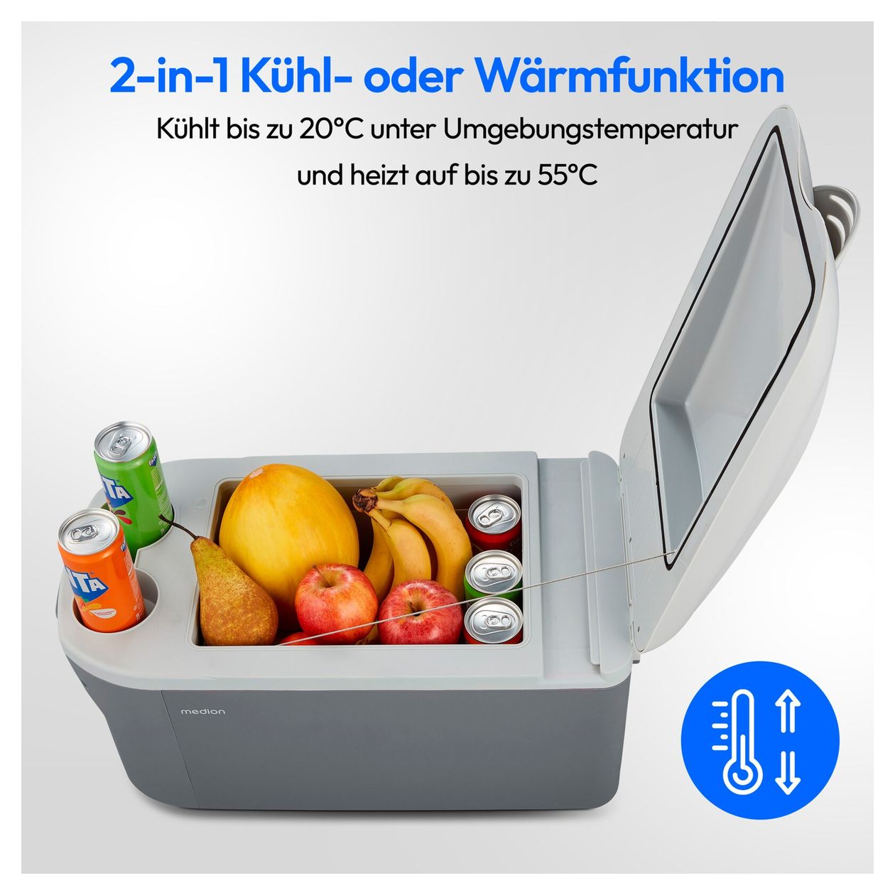 MD13100 16 l Kühlbox 57 W  (Grau, Weiß) 