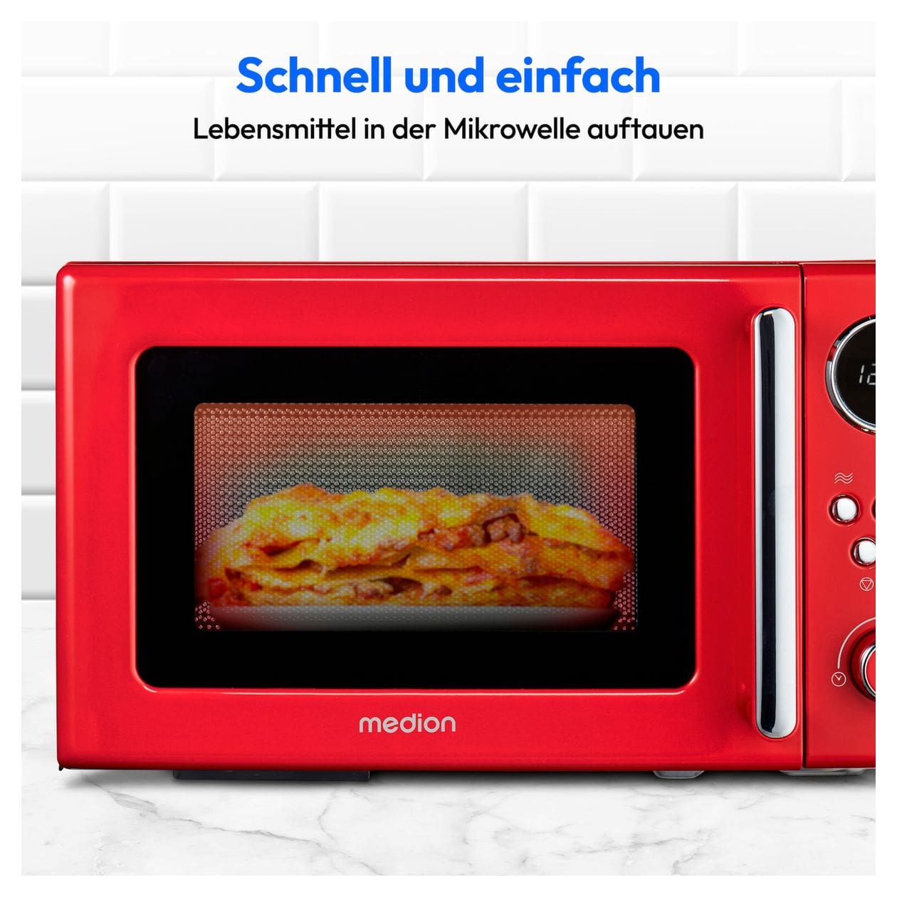 MD15000 Freistehende Mikrowelle 800 W Größe: klein 5 Stufen  (Rot) 
