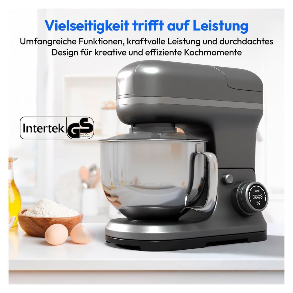 MD18440 1200 W Küchenmaschine 5 l  (Grau) 