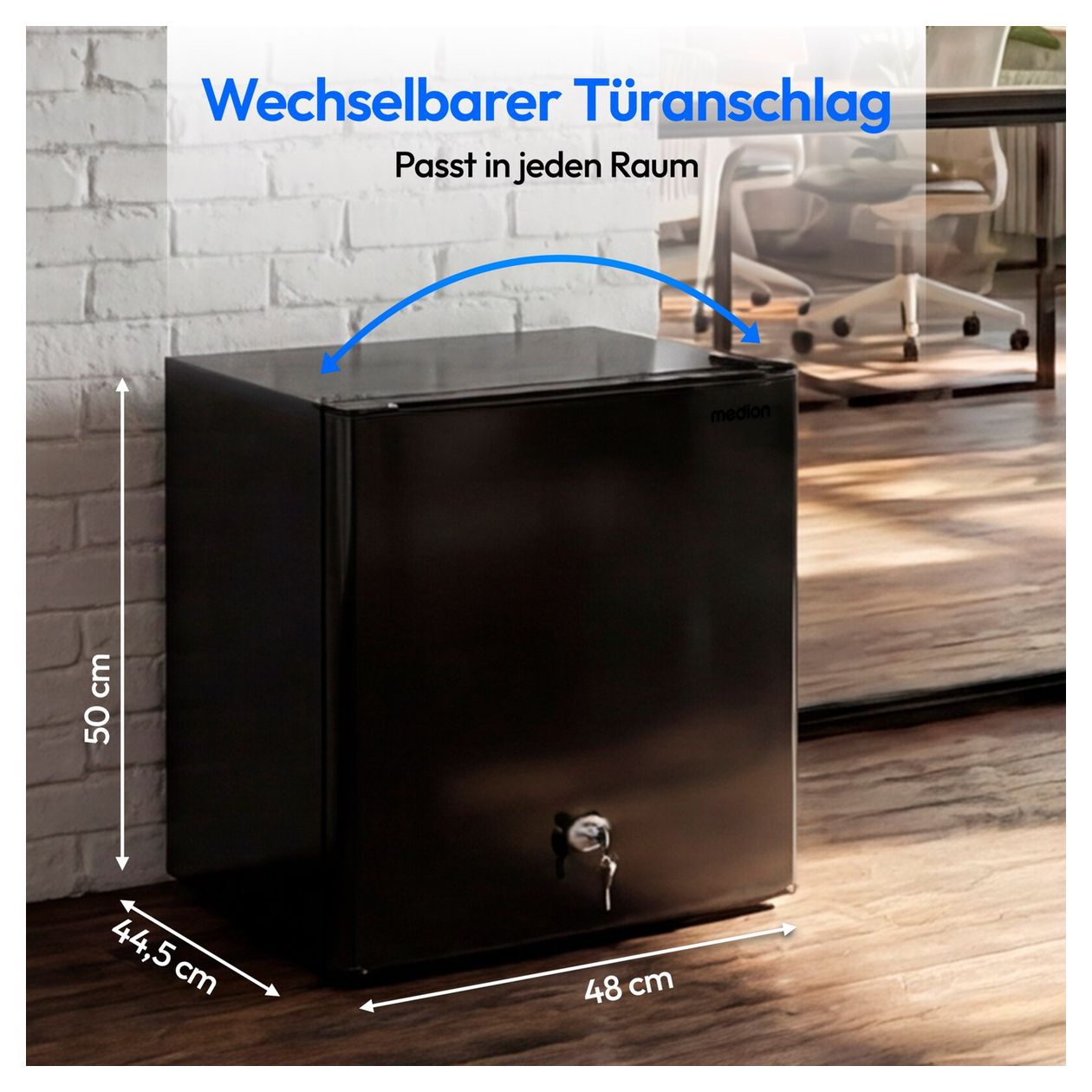 MD370001 42 l / 37 l Tischkühlschrank EEK: E 80 kWh Jahr  (Schwarz) 