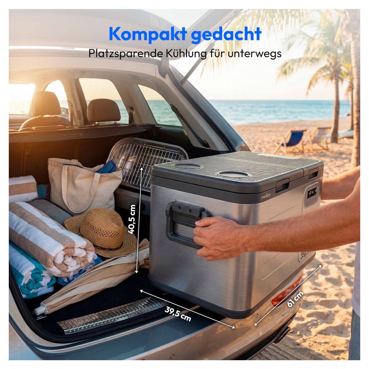 MD370026 36 l Kühlbox  (Schwarz/Grau) 