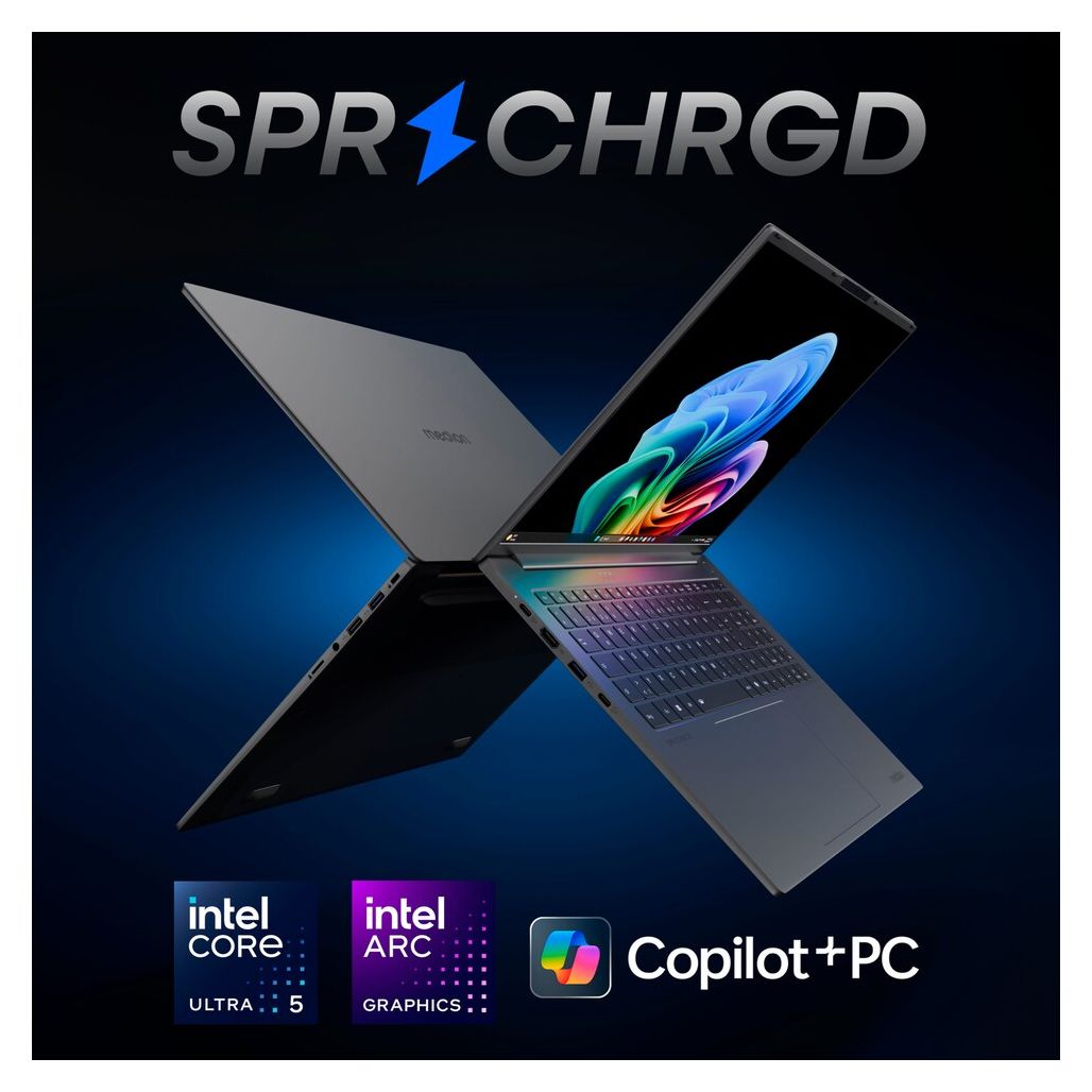 SPRCHRGD 16 S1 2K Ultra HD Notebook 40,6 cm (16 Zoll) 2880 x 1800 Pixel 32 GB Ram 512 GB SSD Windows 11 Home Intel Core Ultra 5 intern  (Grau) 