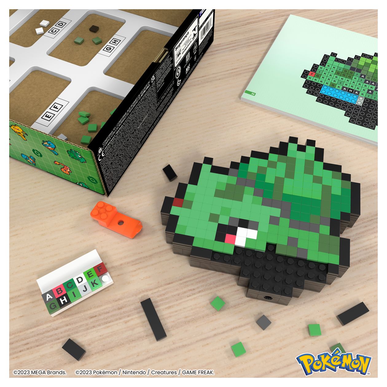 Pokemon Bisasam Pixel Art Bauset 