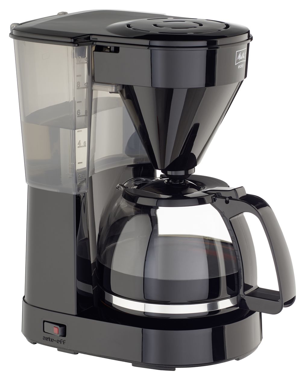1023-02 Easy II 10 Tassen Filterkaffeemaschine  (Schwarz, Edelstahl) 