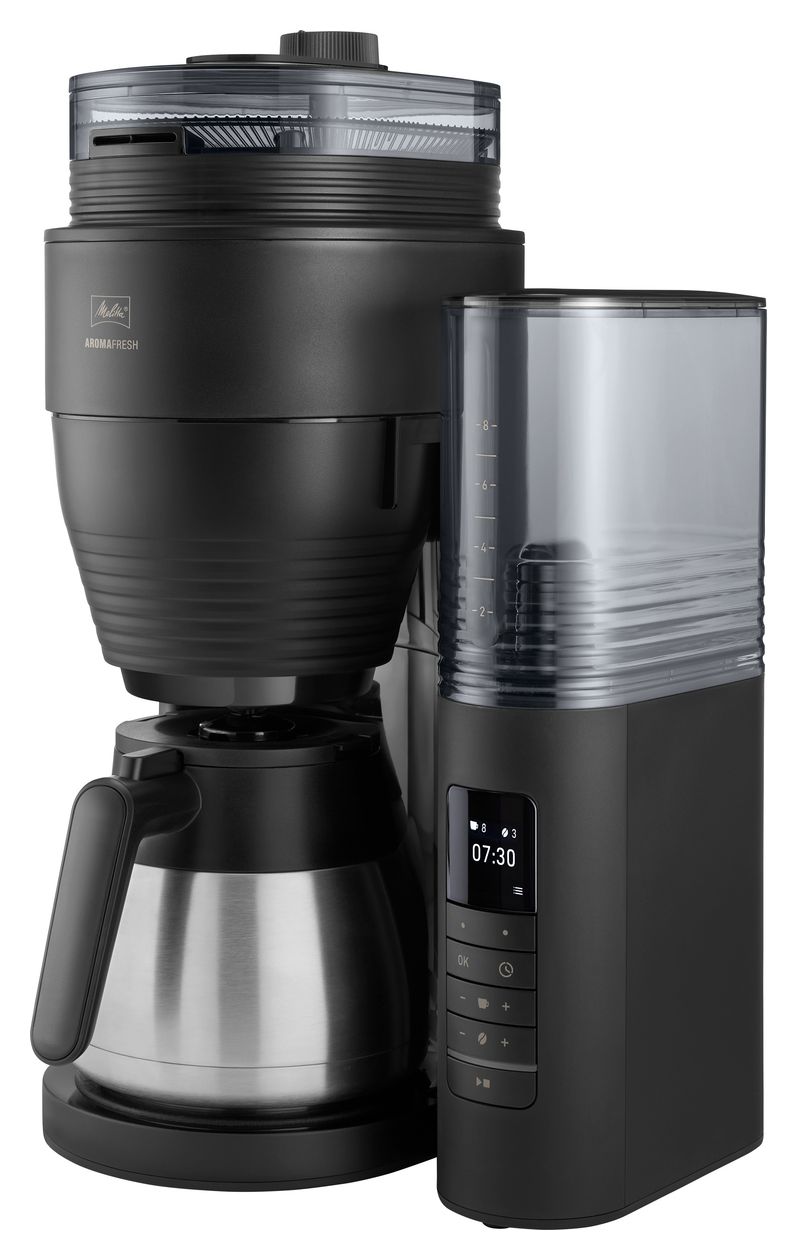 Aromafresh Therm Pro 8 Tassen Thermo Filterkaffeemaschine 1,2 l  (Schwarz) 