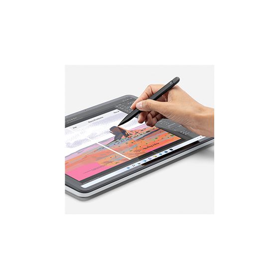 Surface Slim Pen 2 Bluetooth Eingabestift für Microsoft Surface Laptop Studio Surface Pro 8 - 9 Surface Pro X Surface Duo 2 Surface Hub 2S Surface Slim Pen 2 Pen Tips Surface Slim Pen Charger Schwarz 