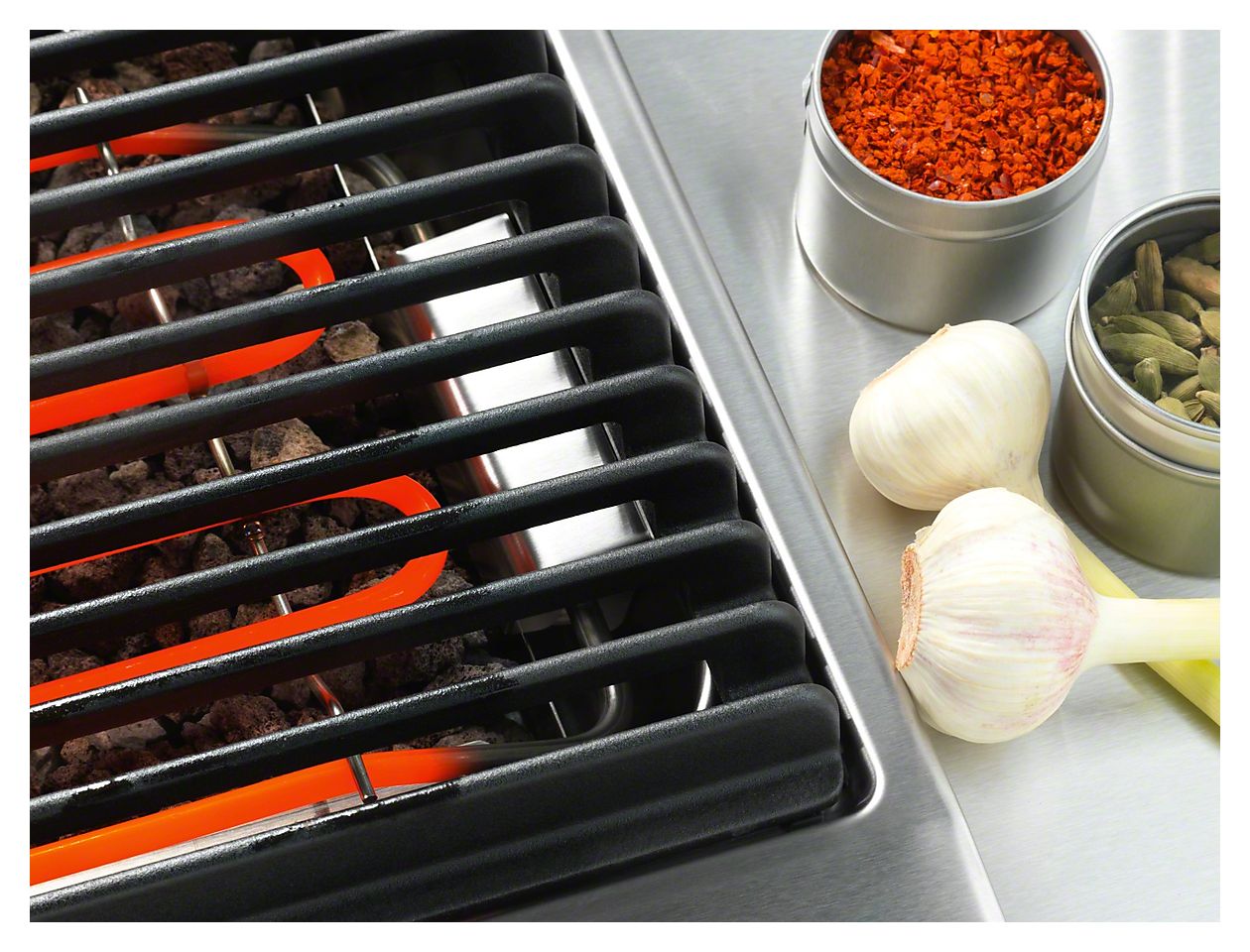 CS1312BG CombiSet-Grill mit 2 Heizbereichen und Guss-Rost Kochfeld/Herdplatte 2 Zone(n) 