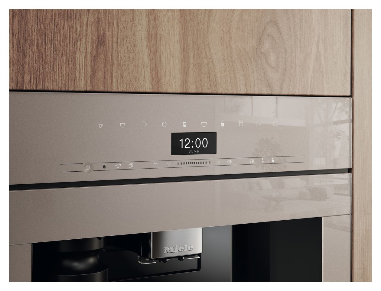 CVA 7440 Einbau Kaffeevollautomat 2,7 l 300 g AutoClean (Beige, Perleffekt) 