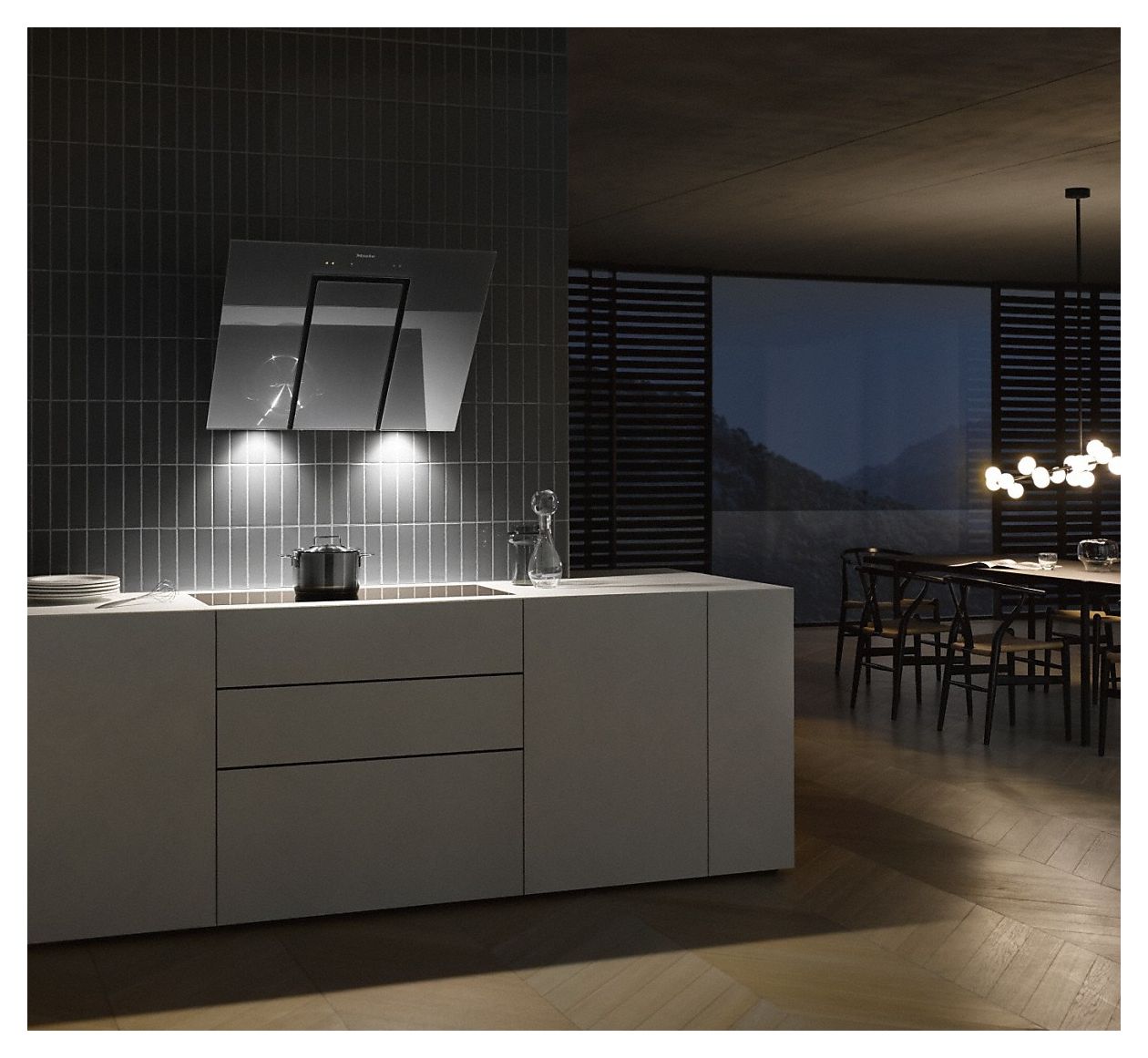 DA6498W EXTA Dunstabzugshaube/Esse Wand 90 cm (Graphit) 