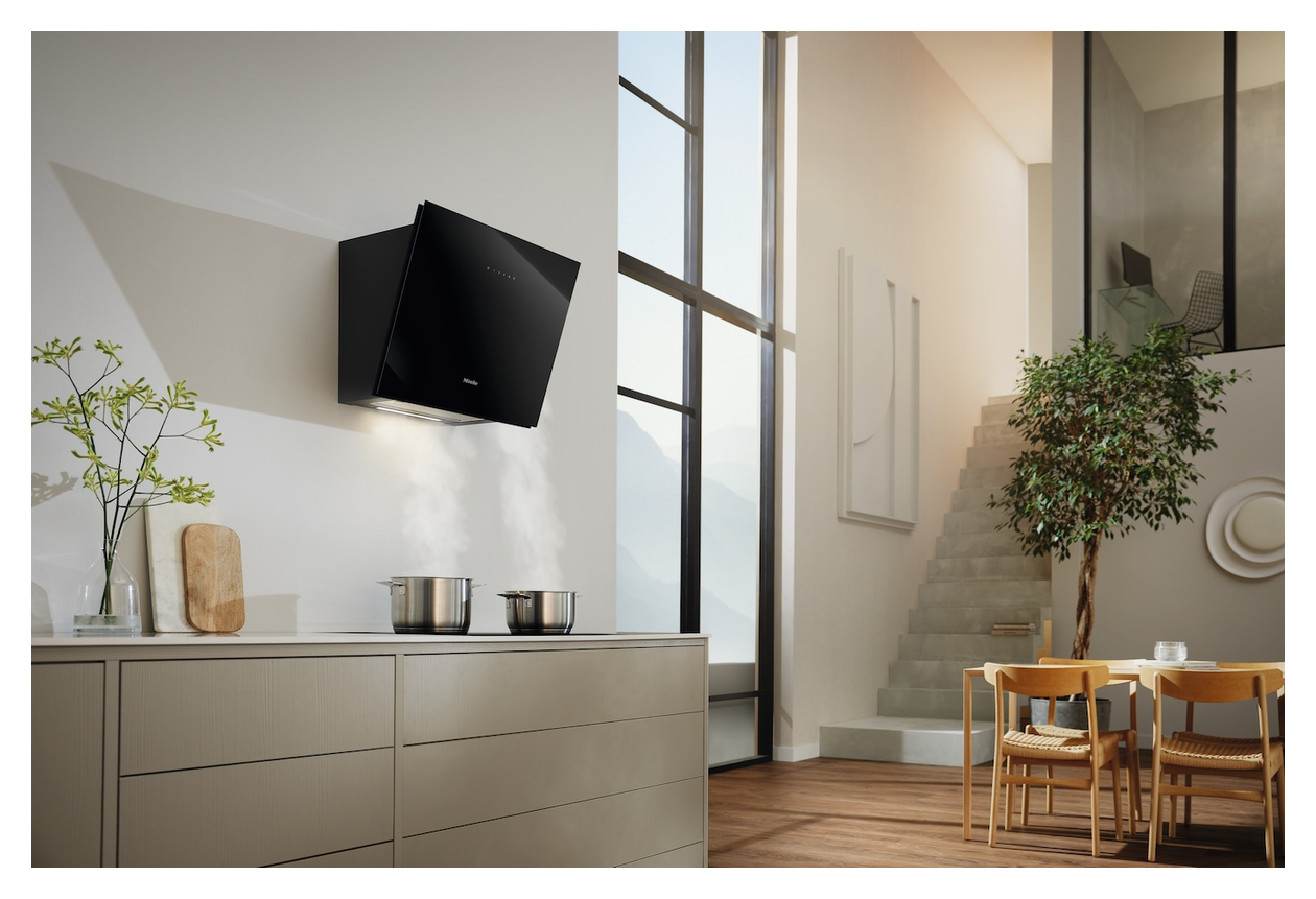 DAH2660 Escala Abluft/Umluft Dunstabzugshaube/Esse Wand 60 cm (Schwarz) 